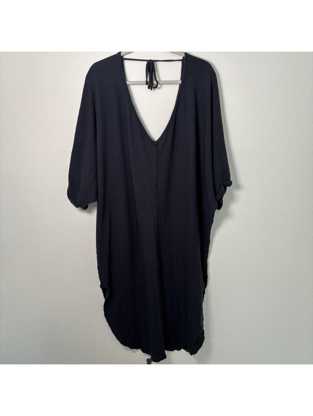 Intimately Free People On A Cloud Kaftan Mumu Dress Dark Grey Size M Bohemian - Picture 2 of 7